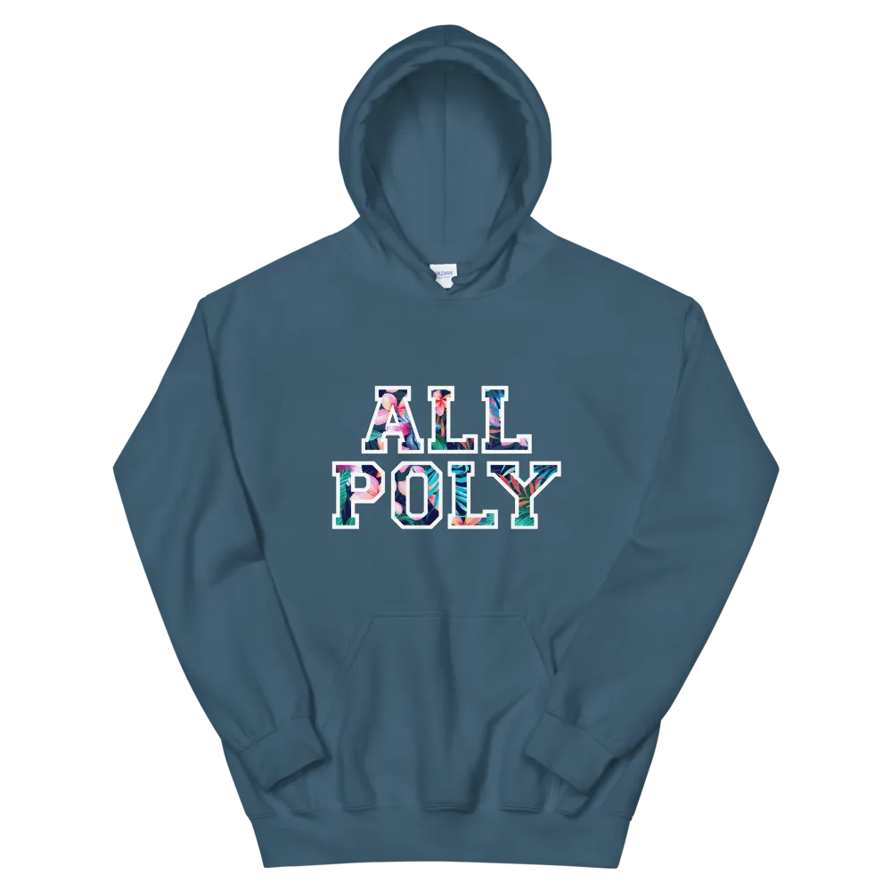 ALL POLY Floral ~ Collegiate *ADULT HOODIE*