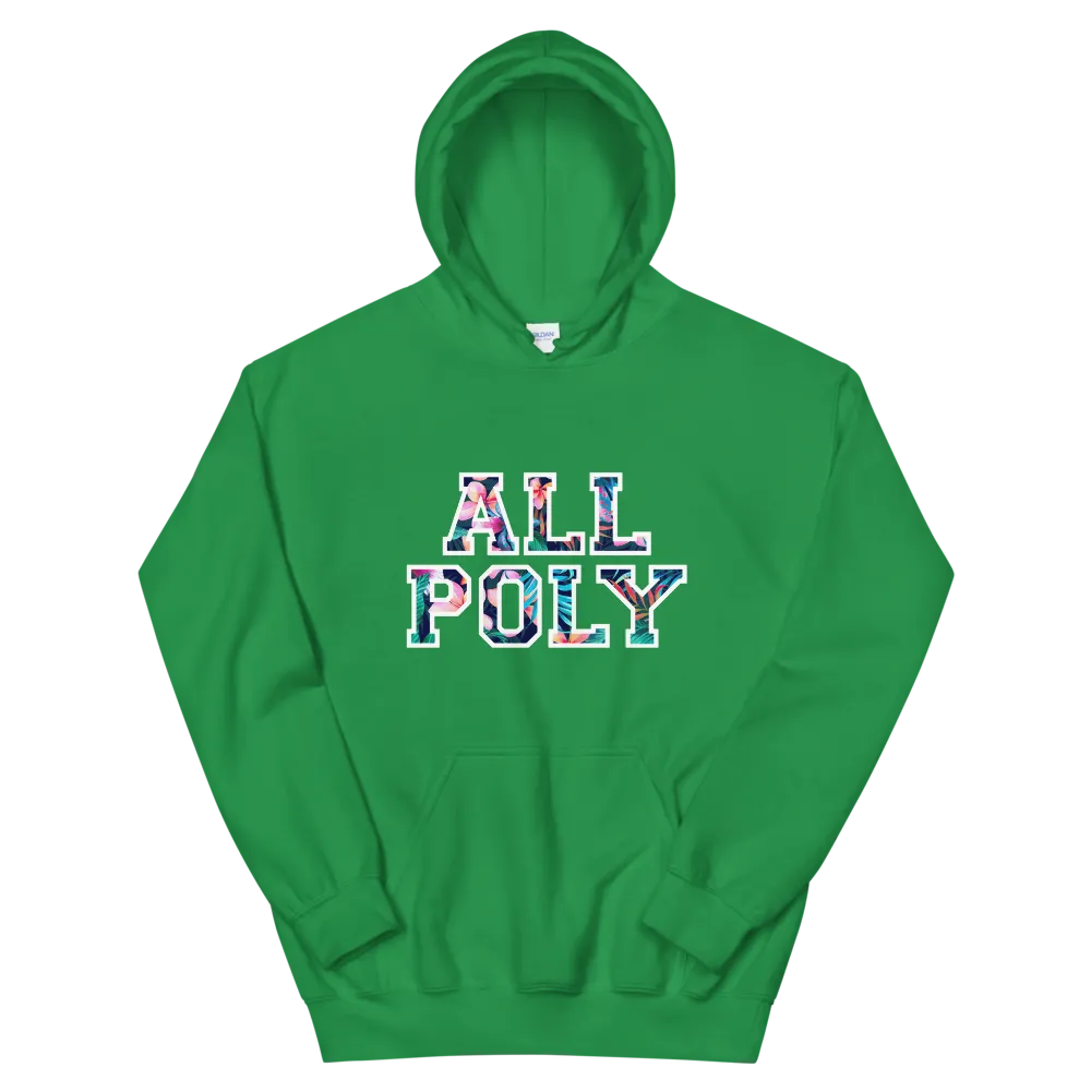 ALL POLY Floral ~ Collegiate *ADULT HOODIE*