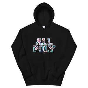 ALL POLY Floral ~ Collegiate *ADULT HOODIE*