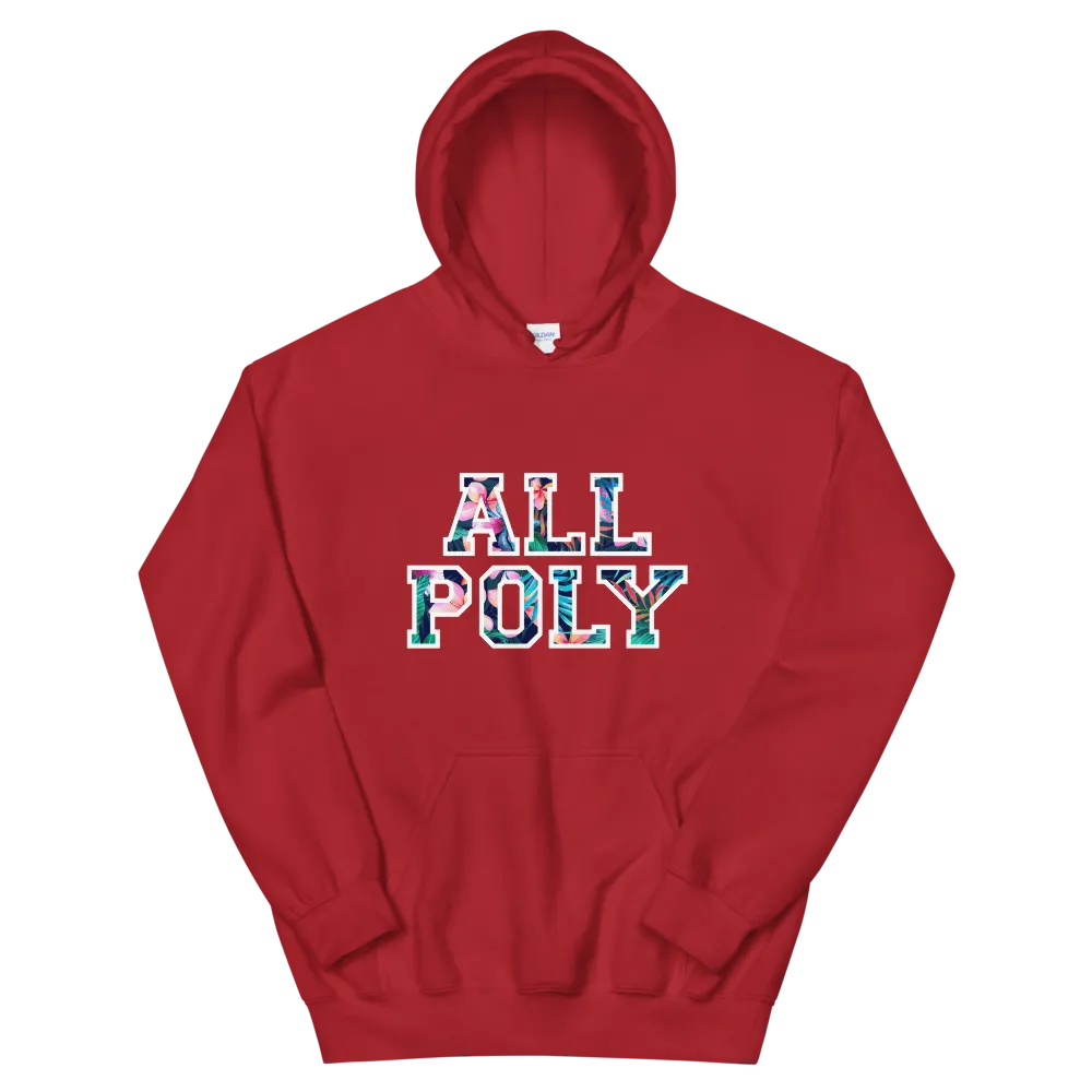 ALL POLY Floral ~ Collegiate *ADULT HOODIE*