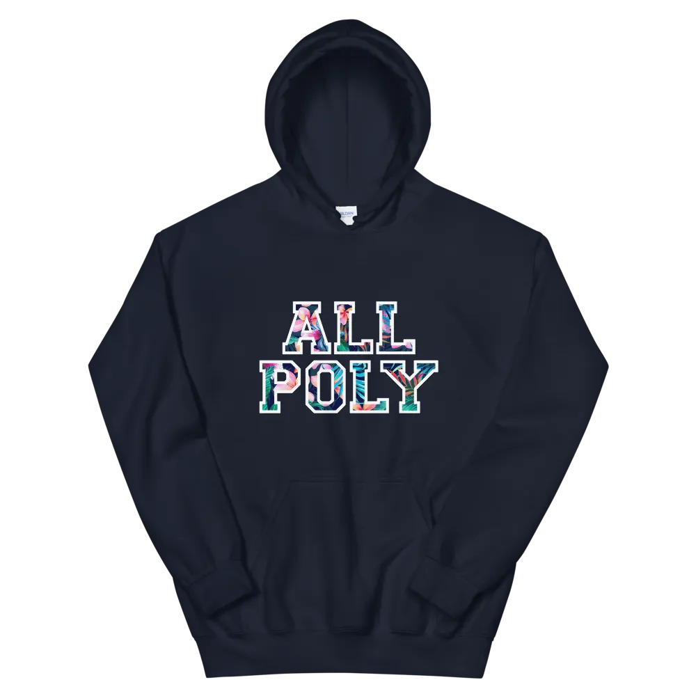 ALL POLY Floral ~ Collegiate *ADULT HOODIE*