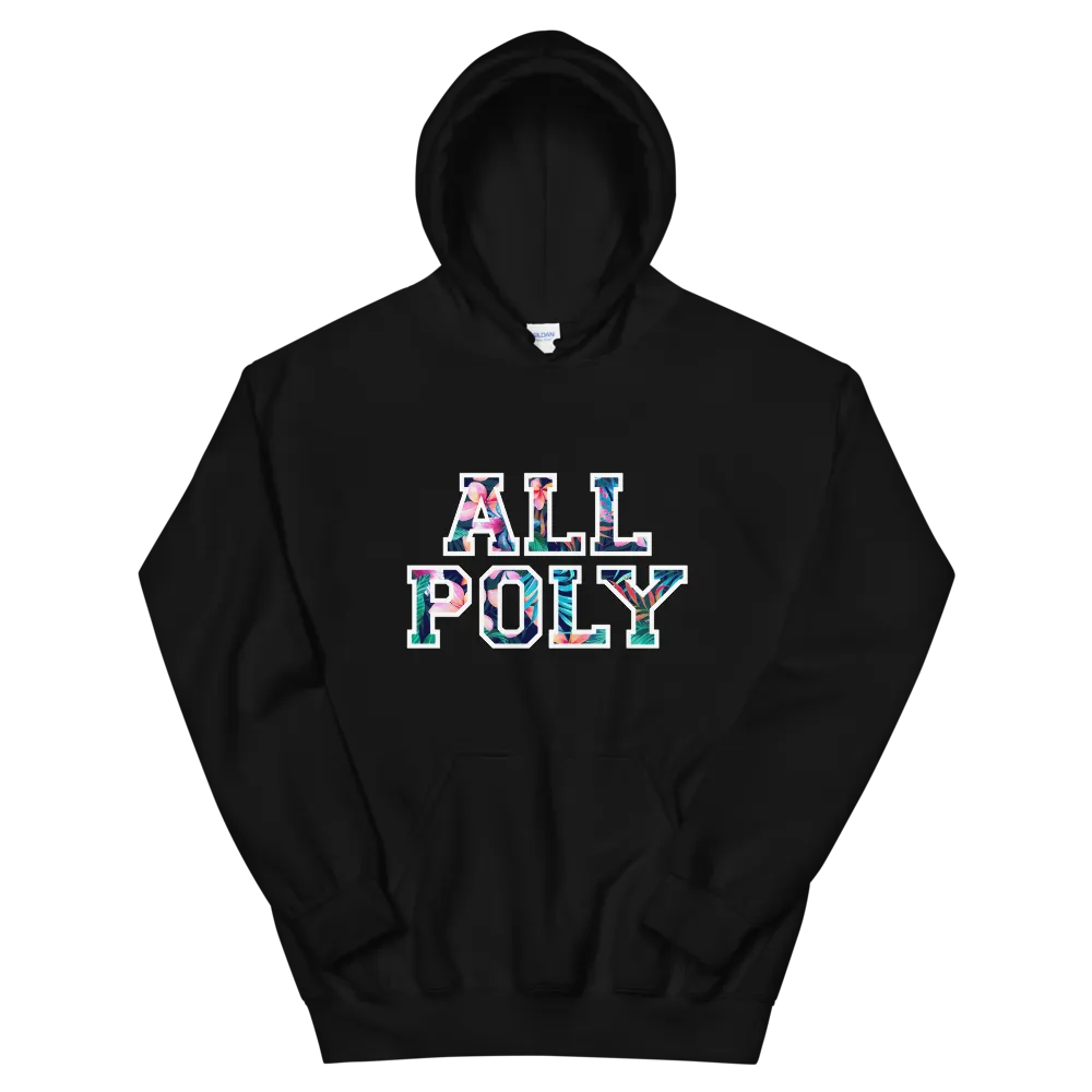 ALL POLY Floral ~ Collegiate *ADULT HOODIE*