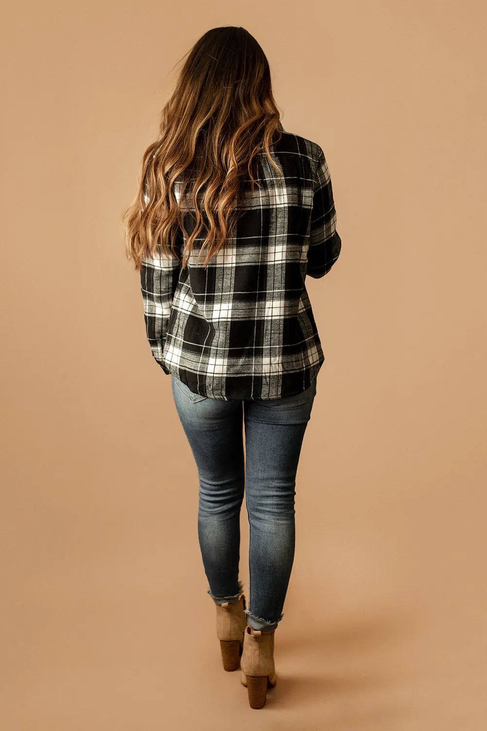 Already Gone Sherpa Lined Flannel (Black   White) | FINAL SALE
