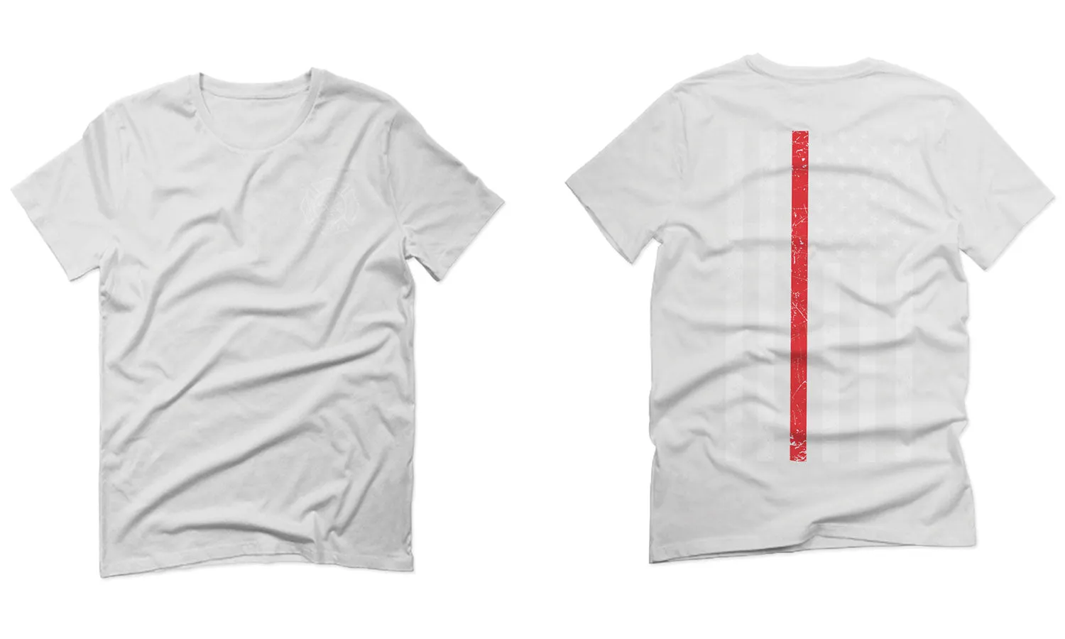 American Flag Thin Red Line Firefighter Support Seal For men T Shirt
