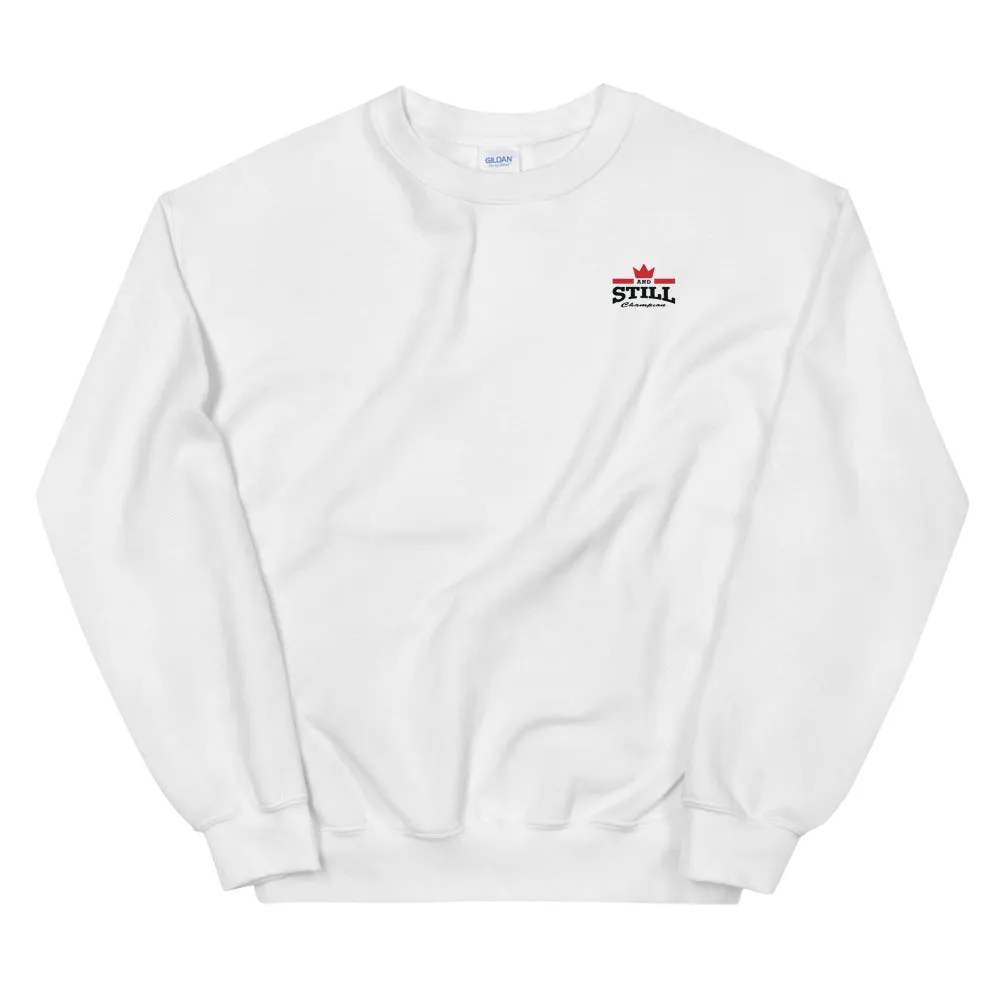 And Still Champion crest logo black lettering men's sweatshirt