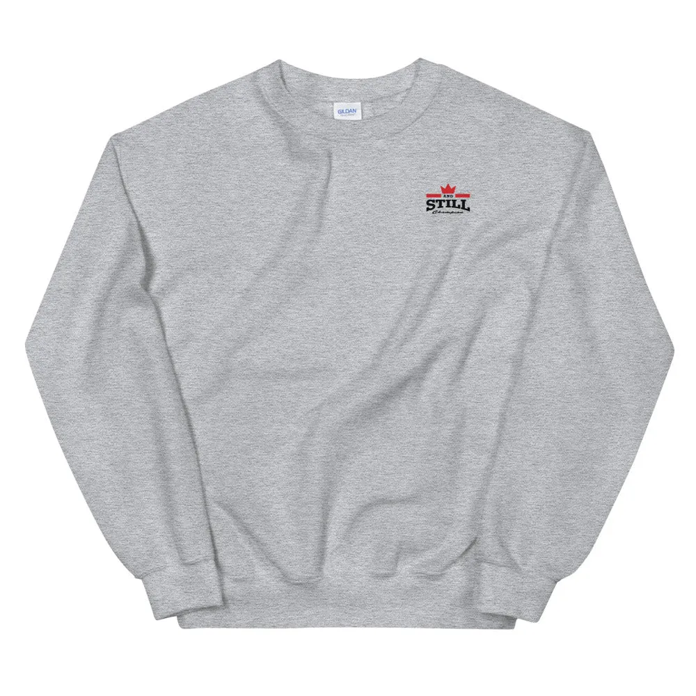 And Still Champion crest logo black lettering men's sweatshirt