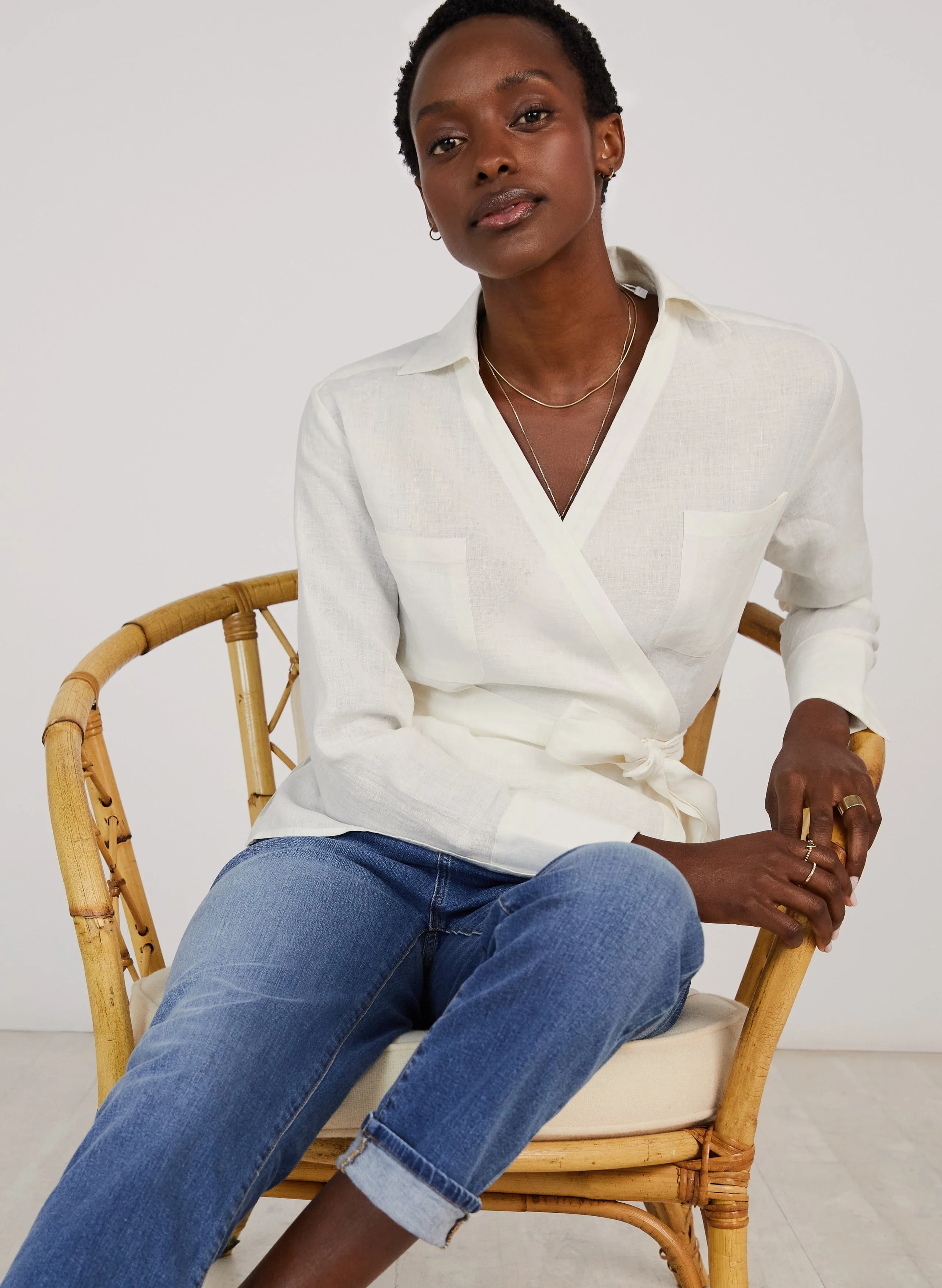 Angelique Linen Shirt | Soft White