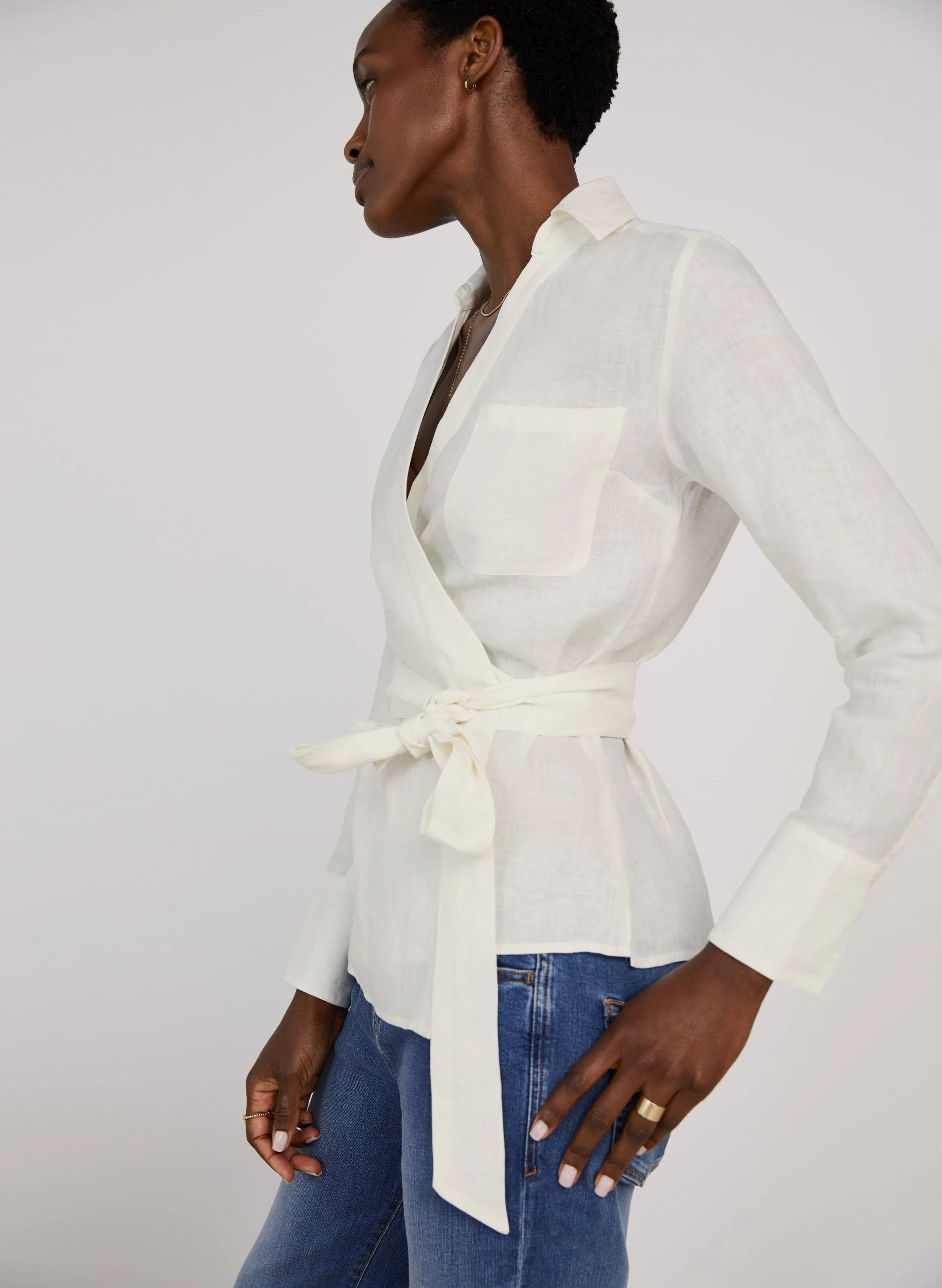 Angelique Linen Shirt | Soft White