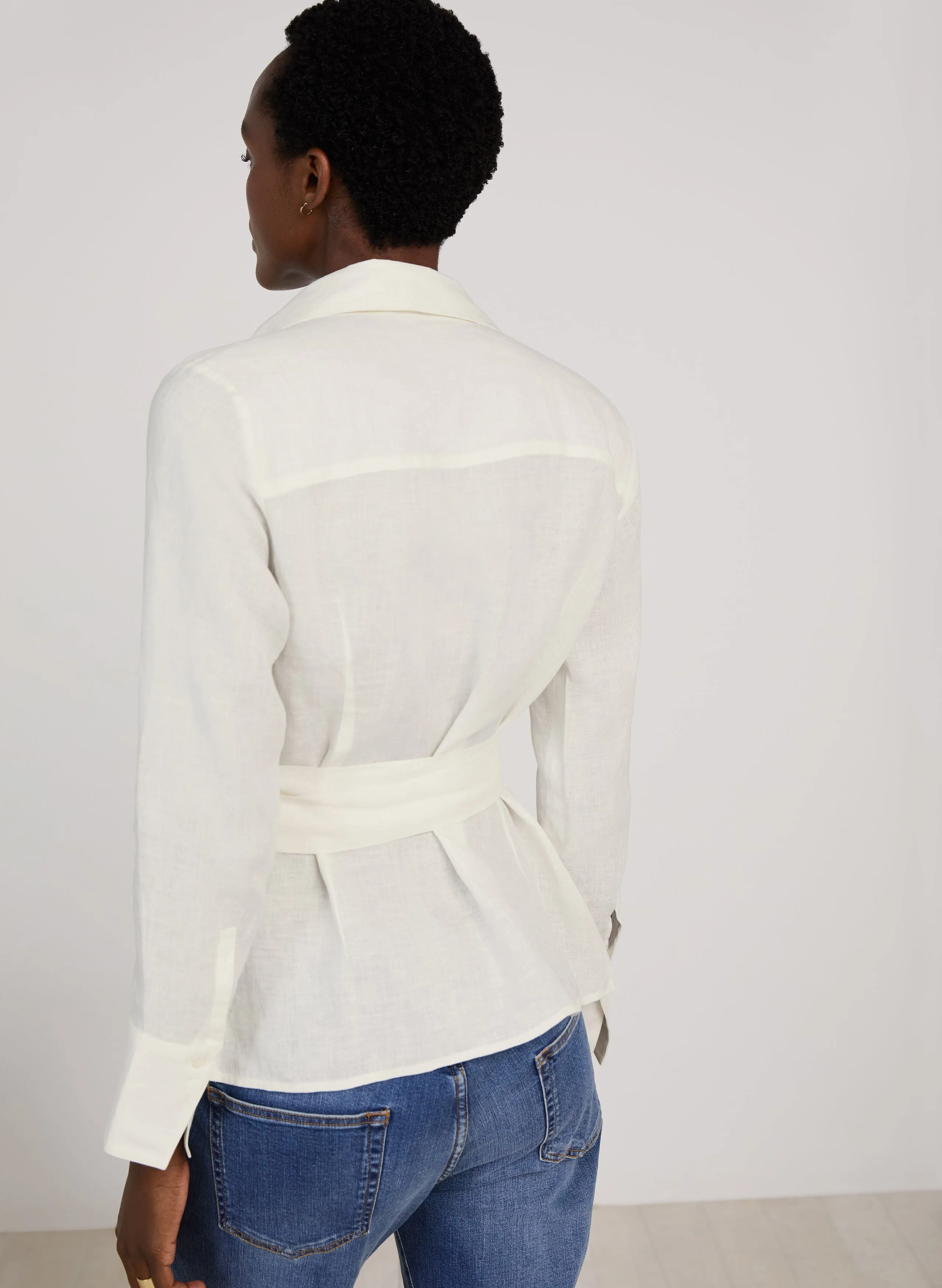Angelique Linen Shirt | Soft White