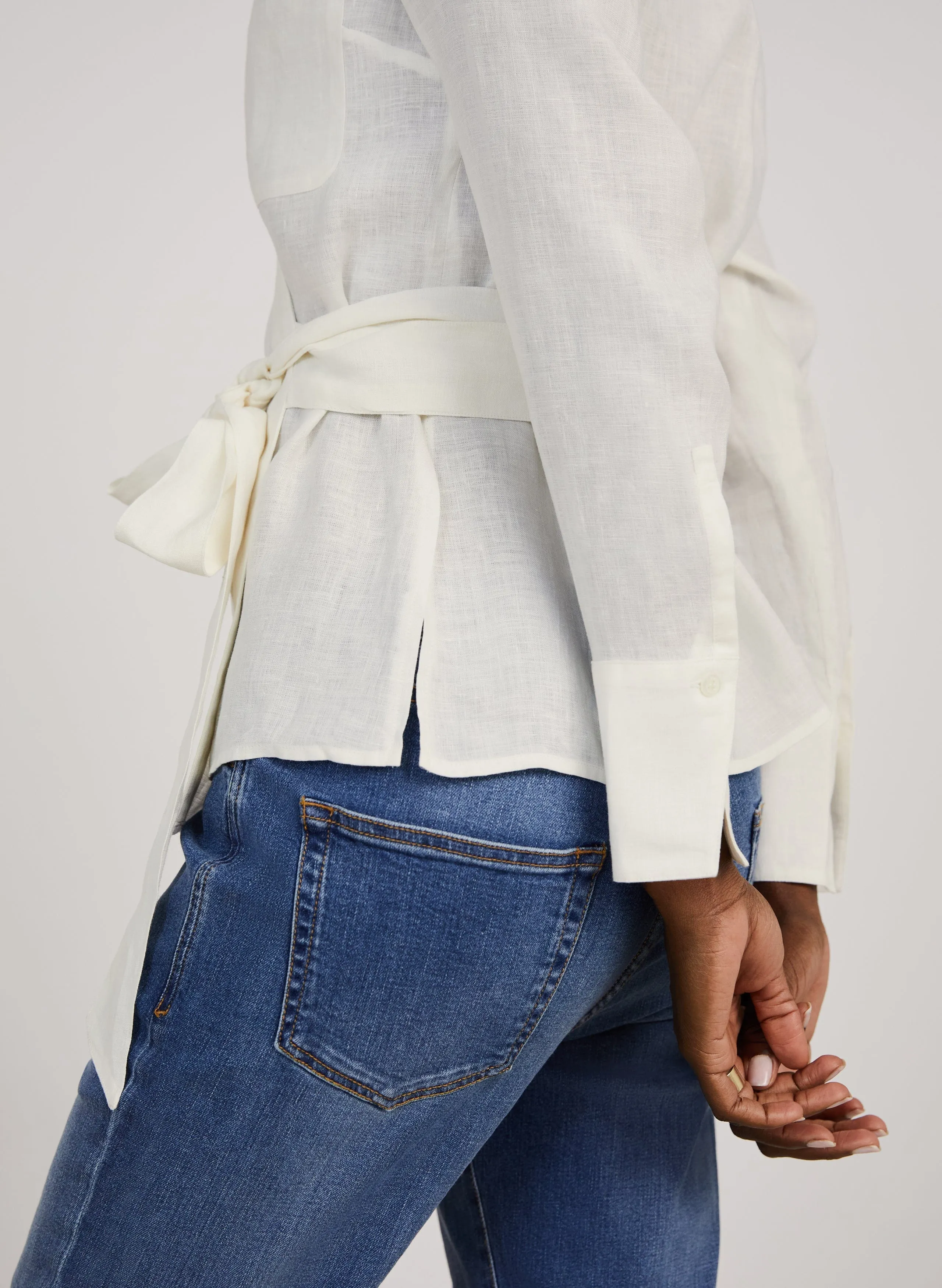 Angelique Linen Shirt | Soft White