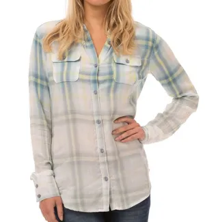 Animal Bleach Blue L/Sleeve Shirt - Lavendar
