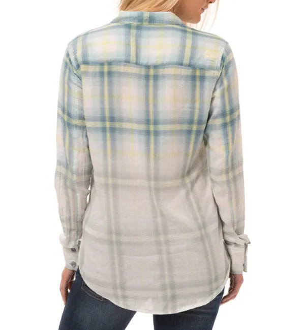 Animal Bleach Blue L/Sleeve Shirt - Lavendar