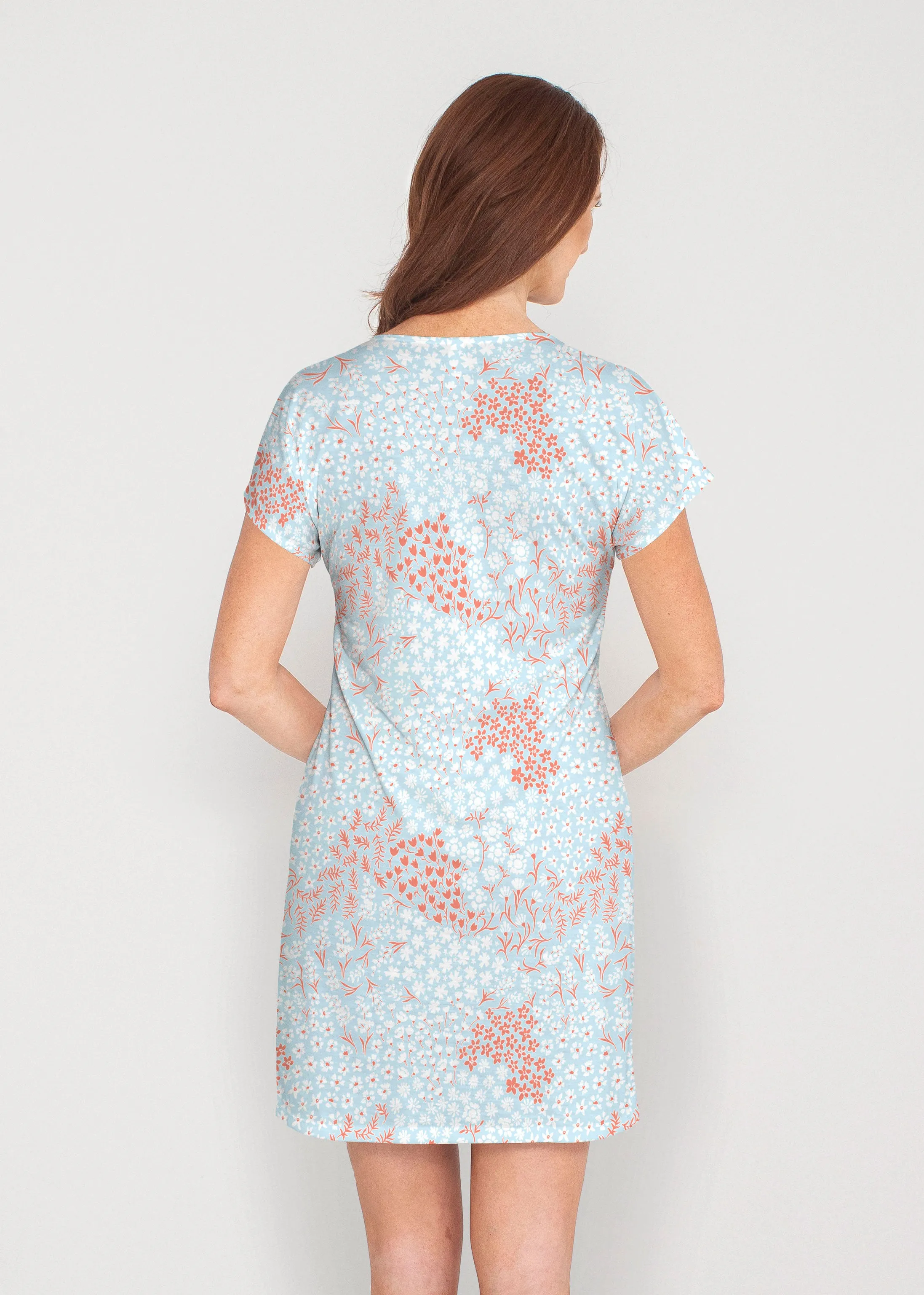 Annabelle (8040) ~ French Terry Short Sleeve Crew Dress