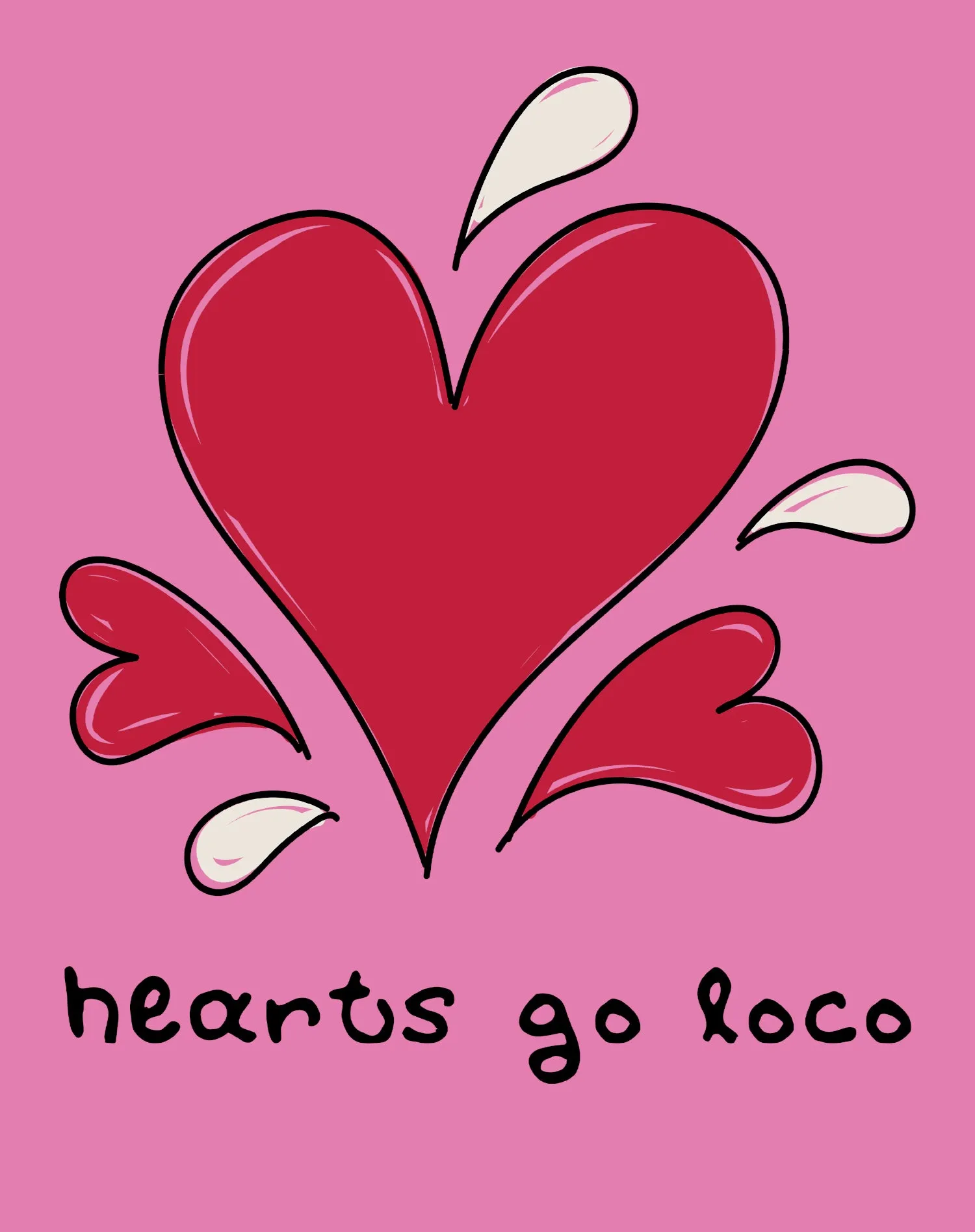 Anti Valentine Hearts Go Loco Men's T-shirt