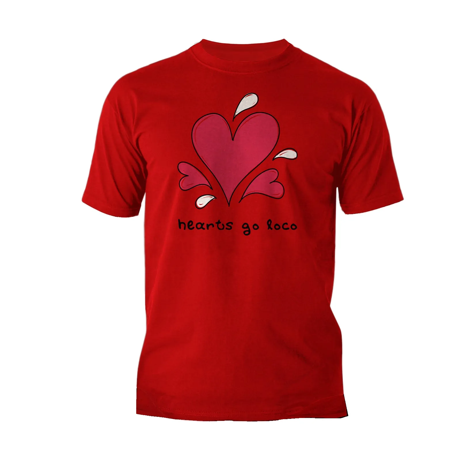 Anti Valentine Hearts Go Loco Men's T-shirt