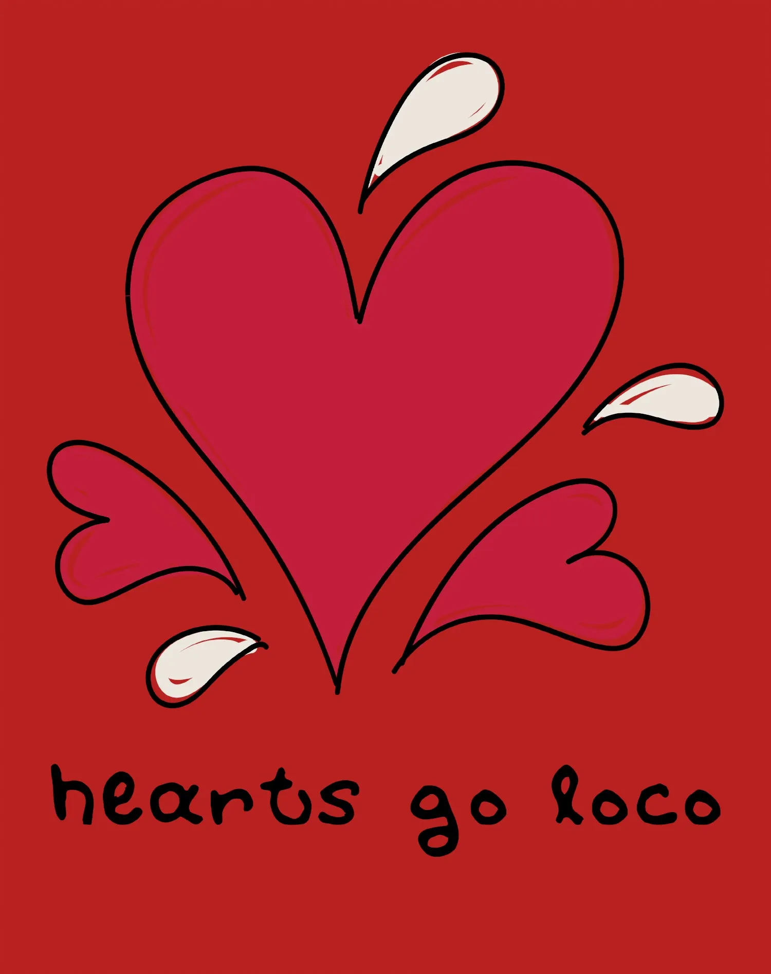 Anti Valentine Hearts Go Loco Men's T-shirt