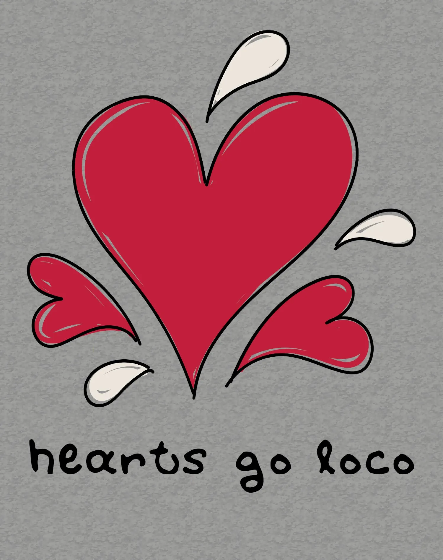 Anti Valentine Hearts Go Loco Men's T-shirt