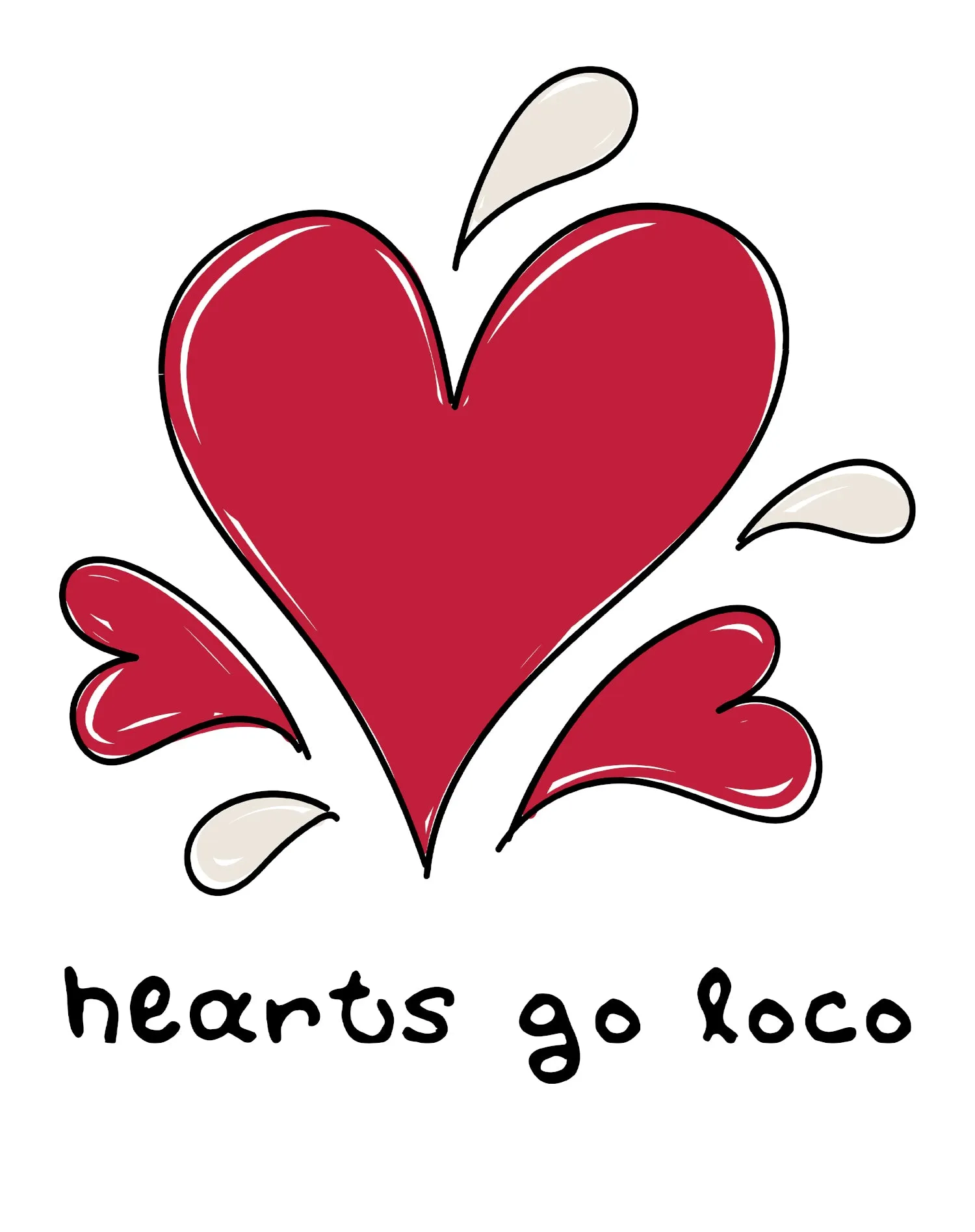 Anti Valentine Hearts Go Loco Men's T-shirt