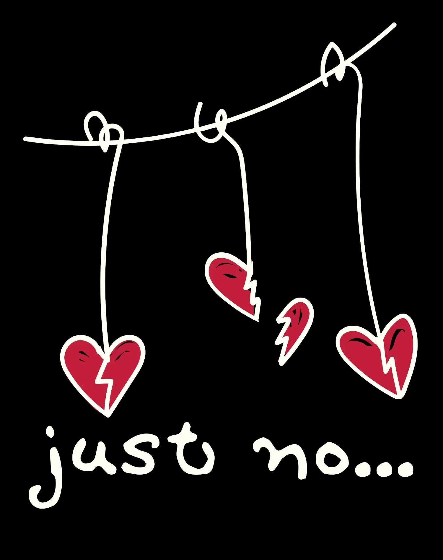 Anti Valentine Just No Men's T-shirt