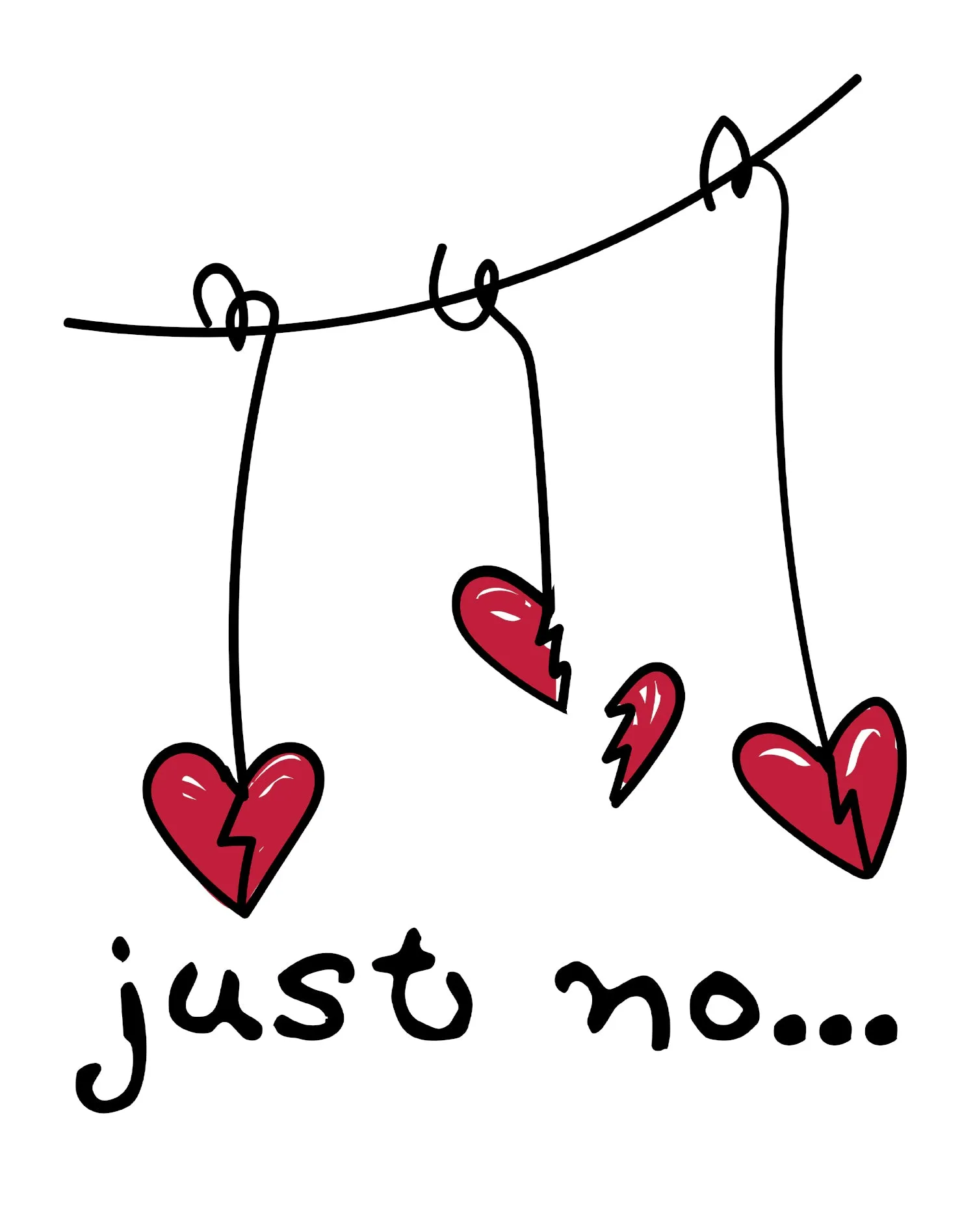 Anti Valentine Just No Men's T-shirt