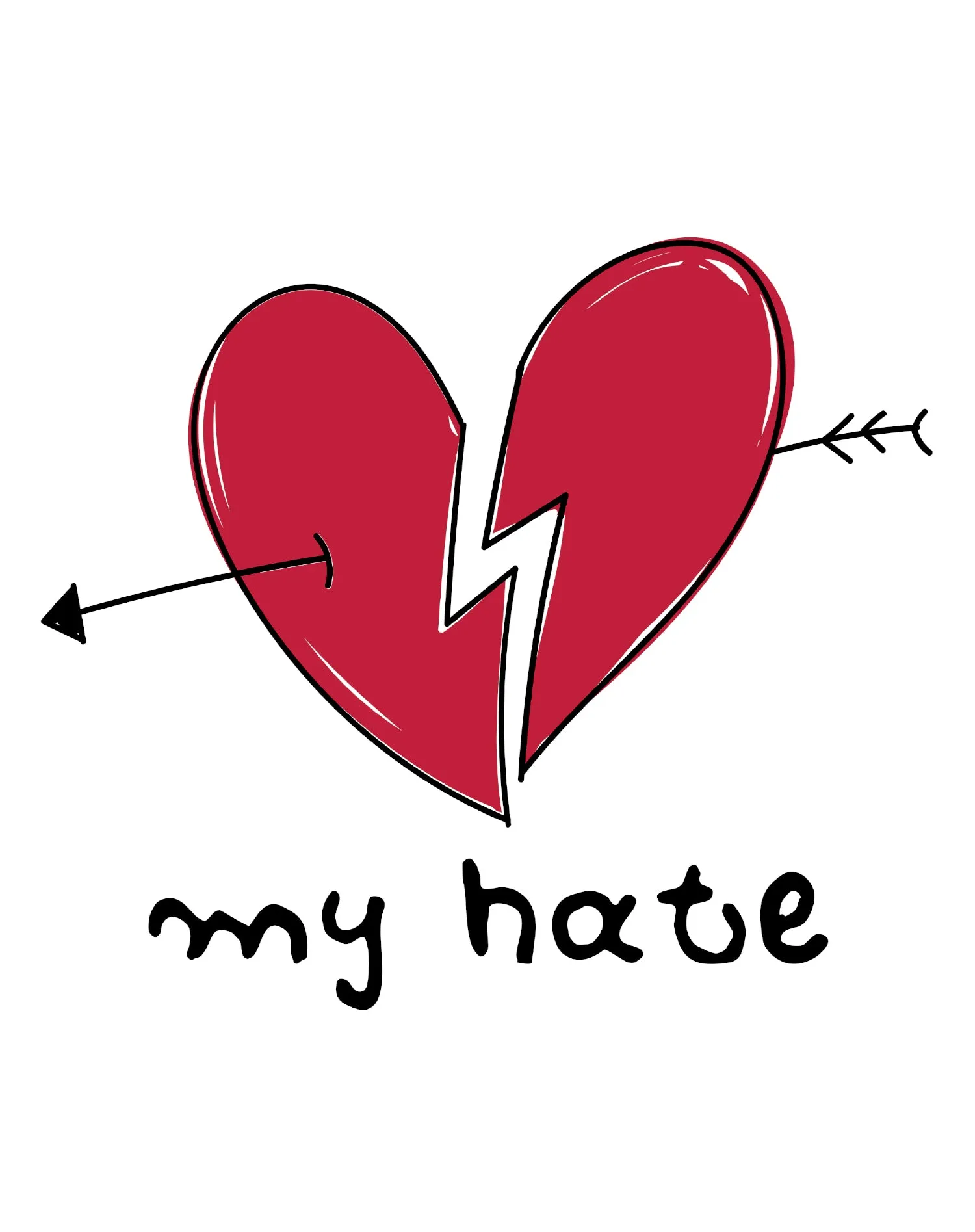 Anti Valentine My Hate Women's T-shirt