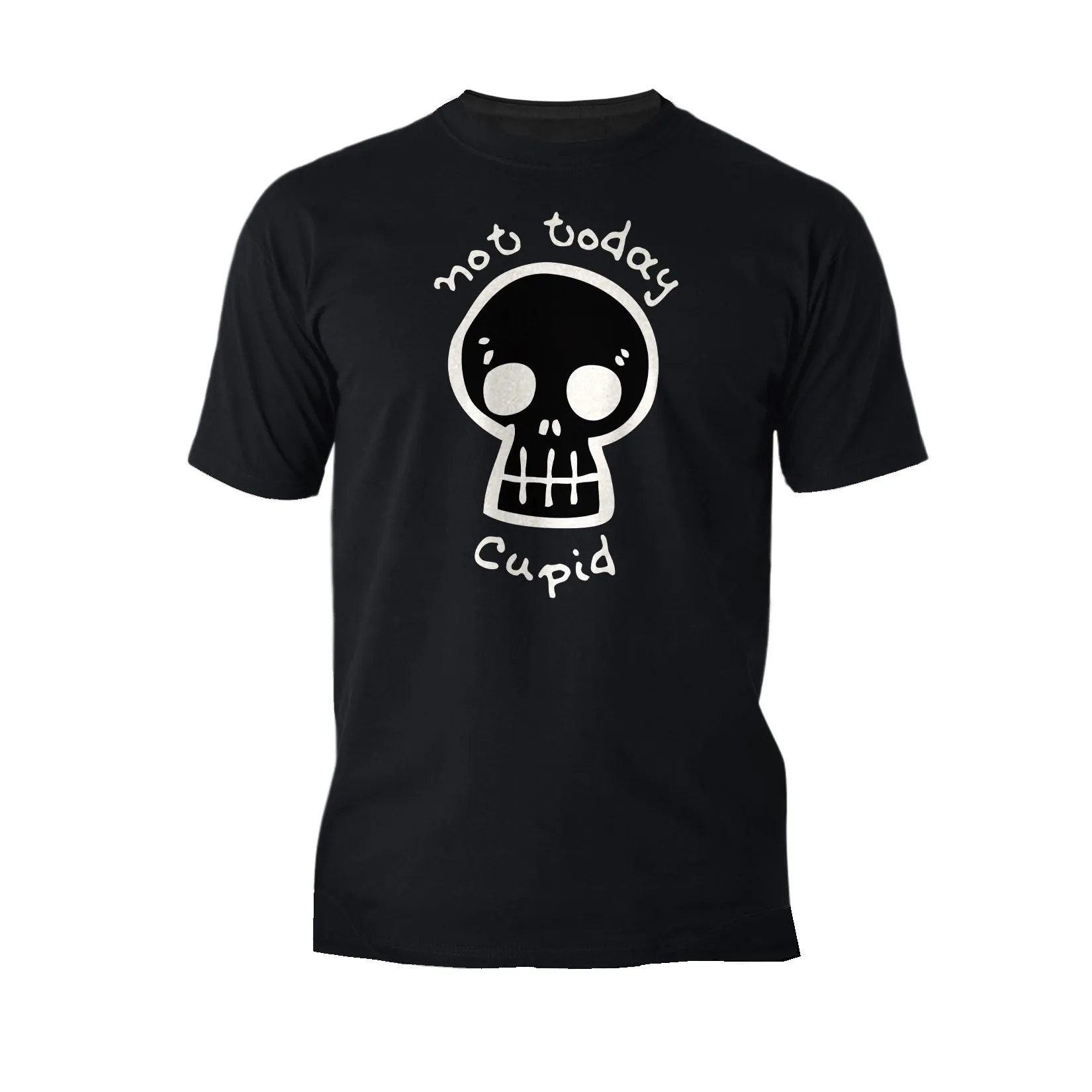 Anti Valentine Not Today Cupid Skull Men's T-shirt