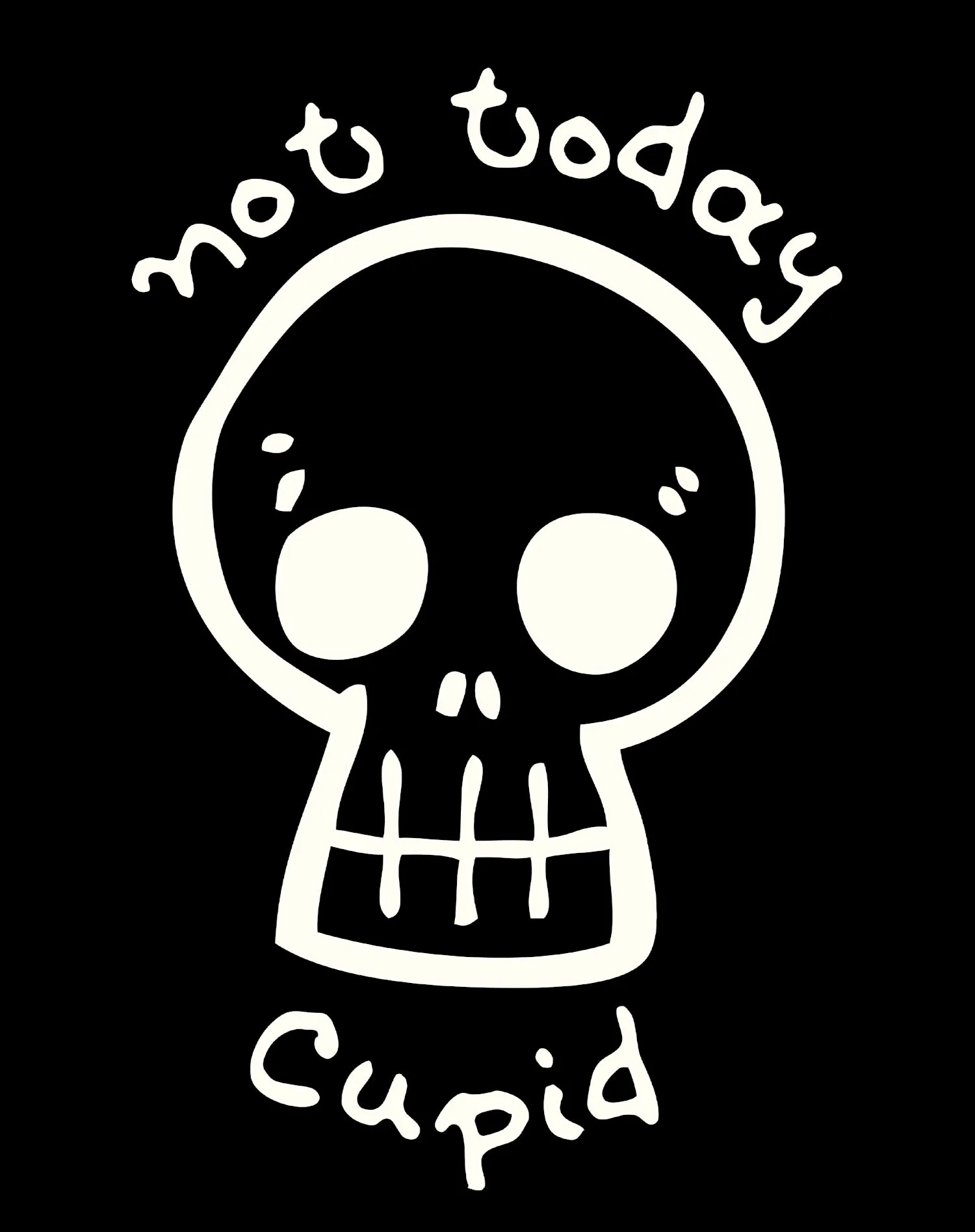 Anti Valentine Not Today Cupid Skull Men's T-shirt