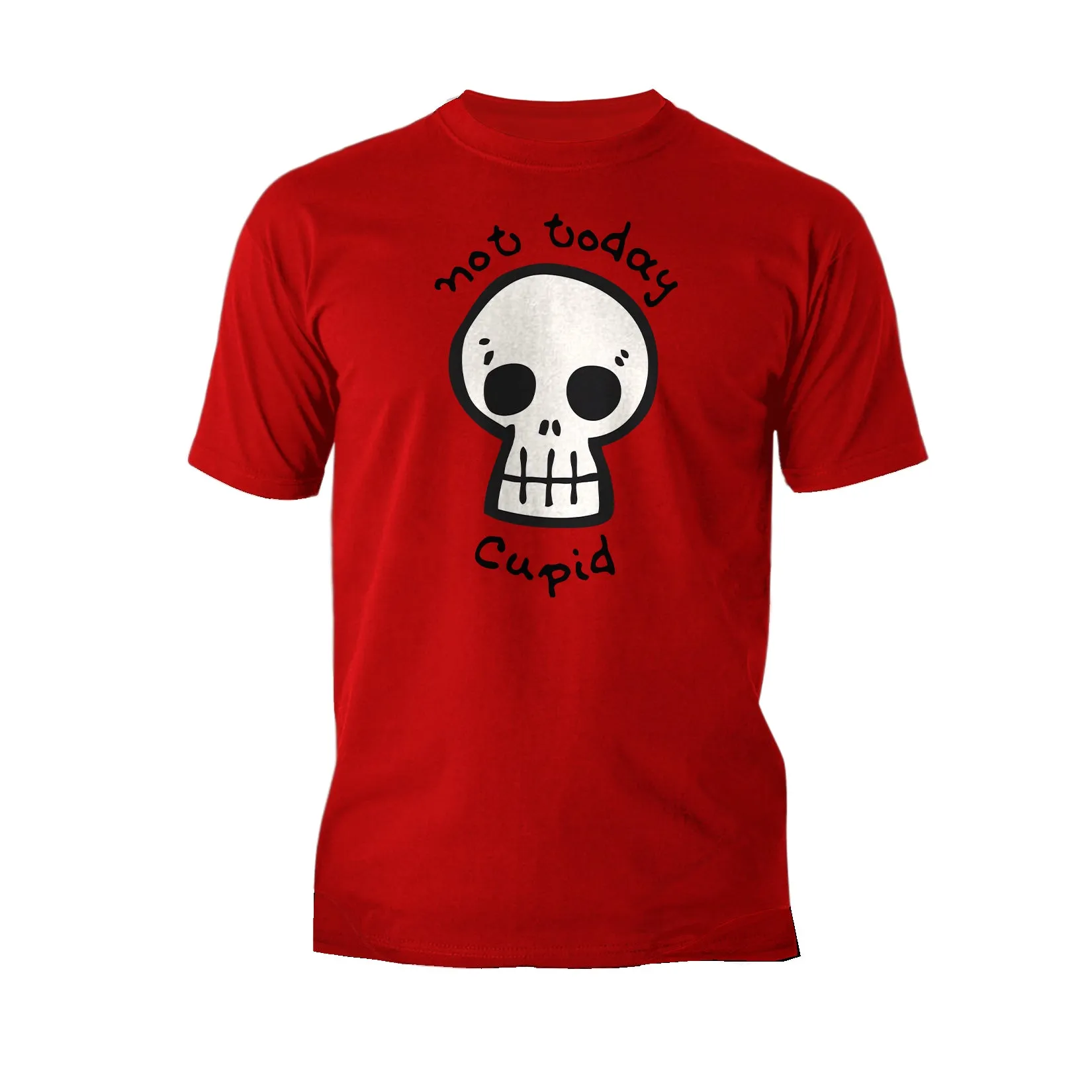 Anti Valentine Not Today Cupid Skull Men's T-shirt