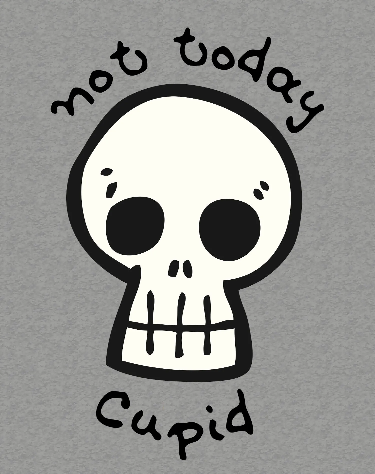 Anti Valentine Not Today Cupid Skull Men's T-shirt