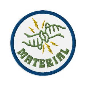 ASL Friend Material (White and Green) Embroidered Patch