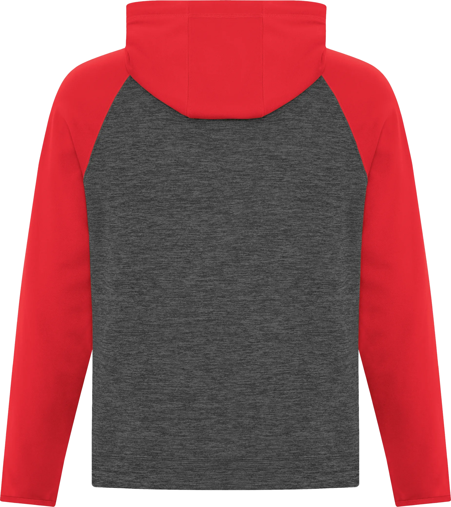 ATC™ Dynamic Heather 2 Tone Polyester Hoodie Charcoal Red