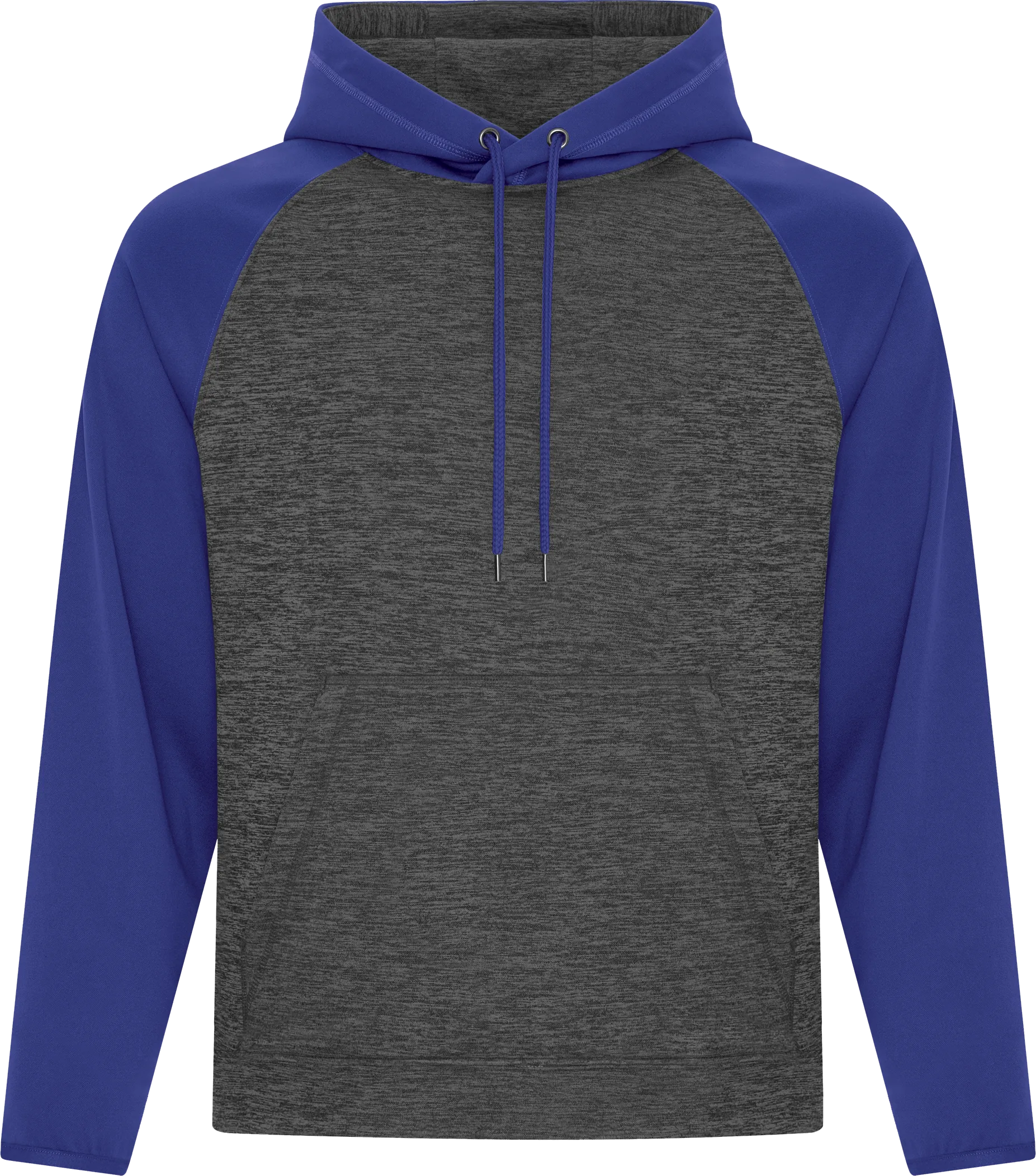 ATC™ Dynamic Heather 2 Tone Polyester Hoodie Charcoal Royal