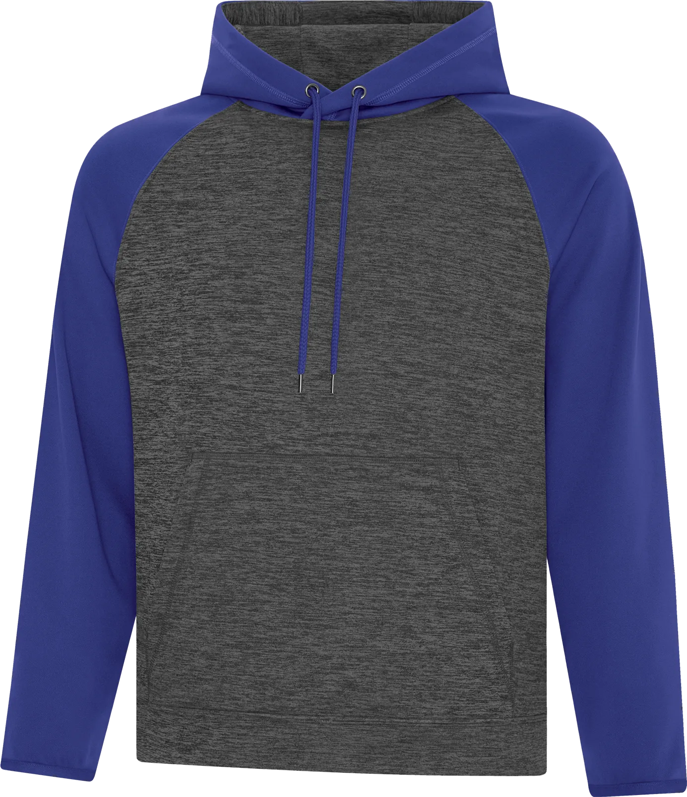 ATC™ Dynamic Heather 2 Tone Polyester Hoodie Charcoal Royal