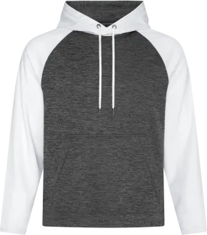 ATC™ Dynamic Heather 2 Tone Polyester Hoodie Charcoal White