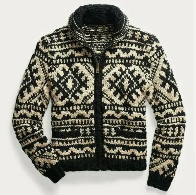 Augustus - warm and comfortable Vinage knitted sweater for men