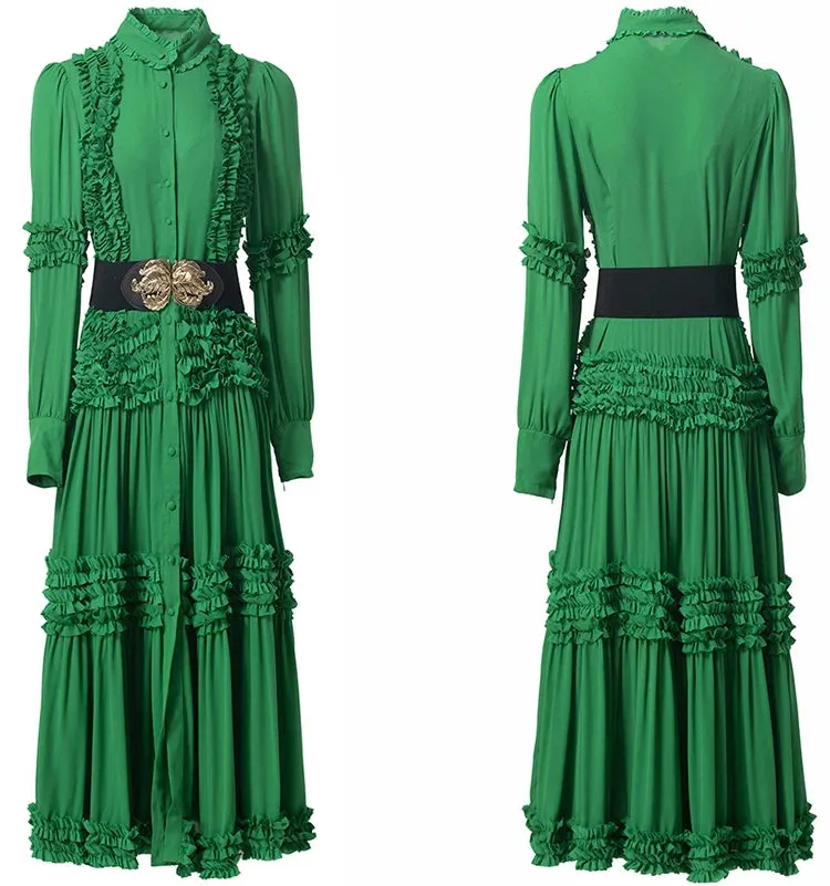 Aurora Green Vintage Dress