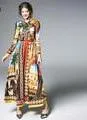 Ava Liam Vintage Luxury Print Lapels Maxi Runway Dresses