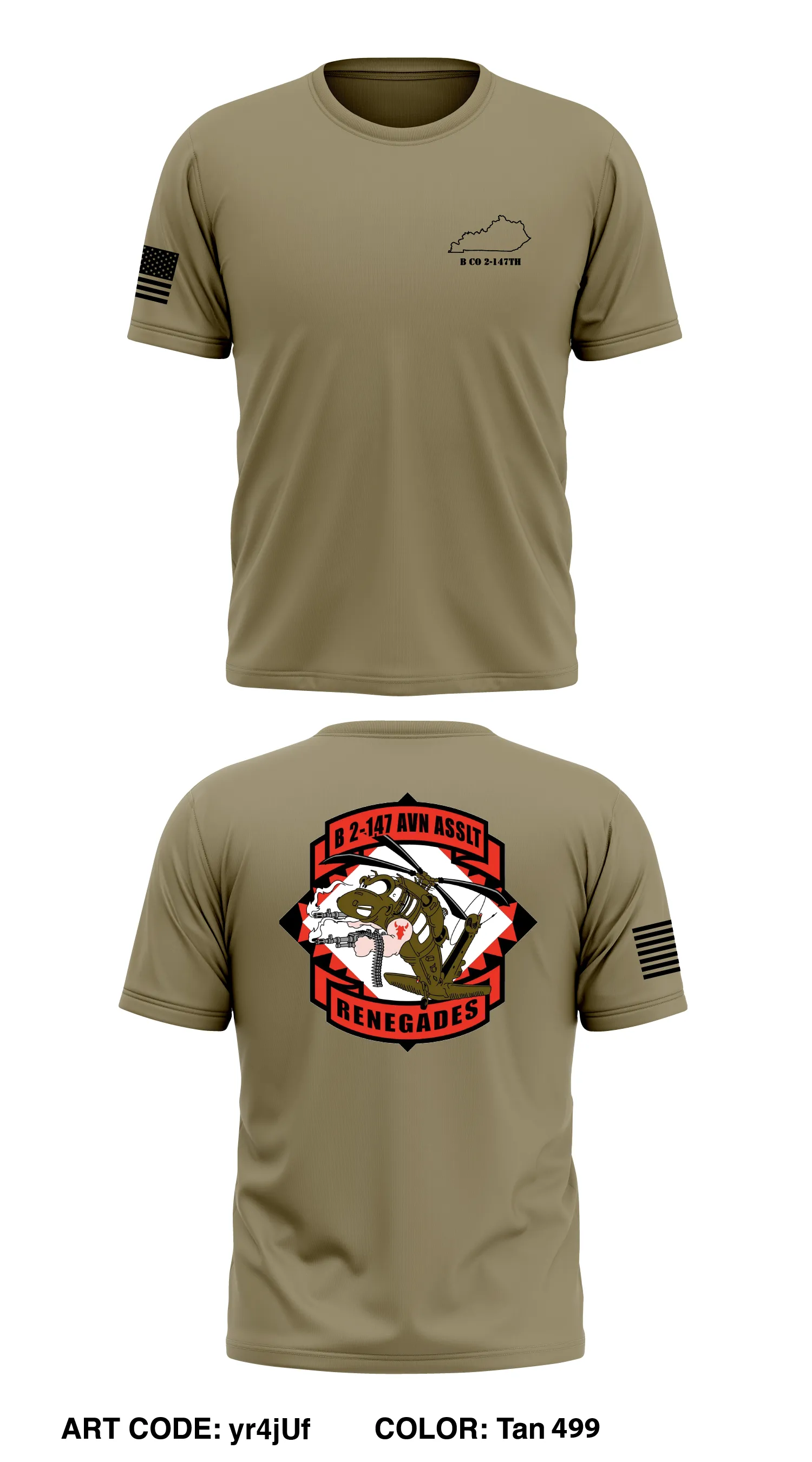B Co 2-147th Store 1 Core Men's SS Performance Tee - yr4jUf