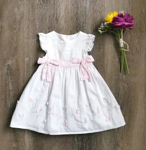 BABY GIRL SIZE 12 MONTHS - POLLY FLINDERS, Vintage Cotton Dress EUC B38