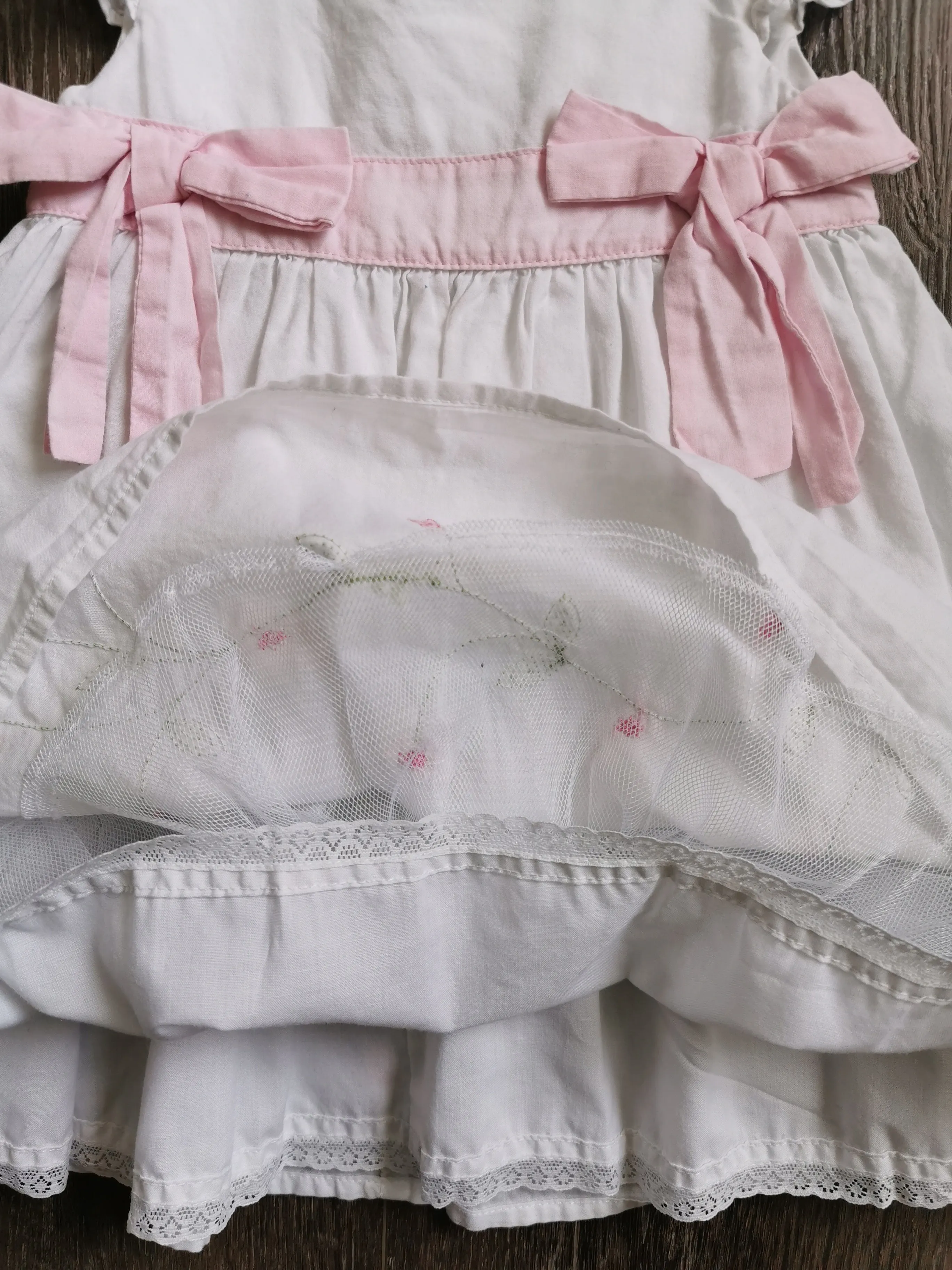 BABY GIRL SIZE 12 MONTHS - POLLY FLINDERS, Vintage Cotton Dress EUC B38