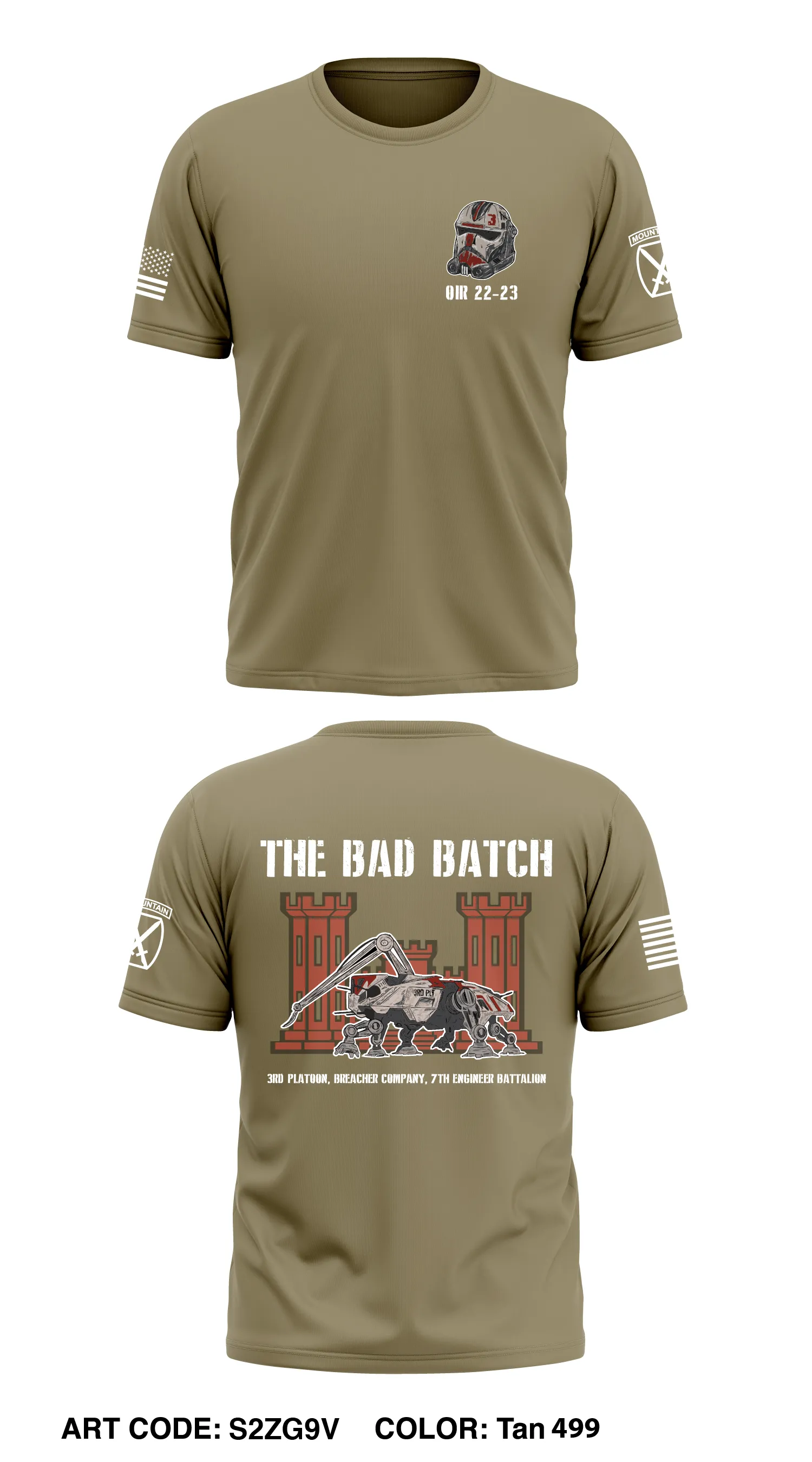 Bad Batch RCP, Breacher Company, Task Force Warrior Core Men's SS Performance Tee - S2ZG9V