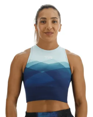 BASE KINETIC WOMEN'S CROPPED HIGH NECK TANK - FORGE