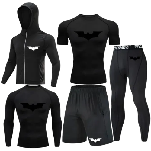 Batman Compression Set - Jacket, Shirt, Shorts & Pants