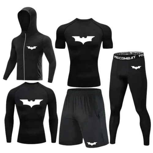 Batman Compression Set - Jacket, Shirt, Shorts & Pants