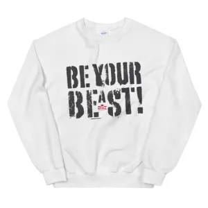 Be Your Beast men's training sweatshirt with ASC logo on back label