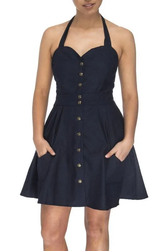 Bedding Dress in Navy