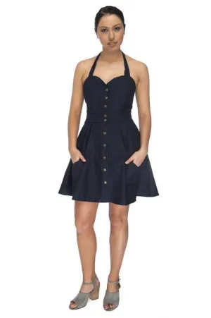 Bedding Dress in Navy