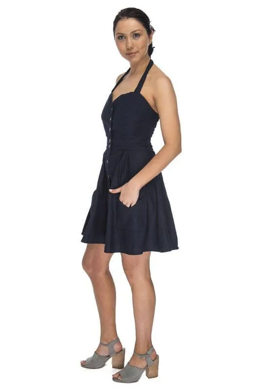 Bedding Dress in Navy