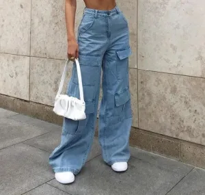 Bibiana® | Wide-Cut Denim Cargo With A Vintage Feel