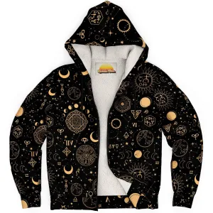 Black And Sand Celestial | Zip Up Hoodie